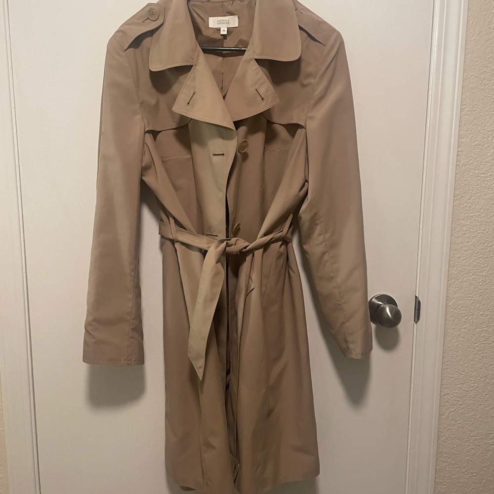 Vintage Marks & Spencer Beige Trench Coat